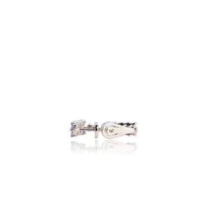 2 x 4 mm. Marquise Cut Blue Violet Tanzanite Cluster Earrings