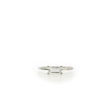 Load image into Gallery viewer, 3 x 6 mm. Baguette Cut White Brazilian Topaz Ring
