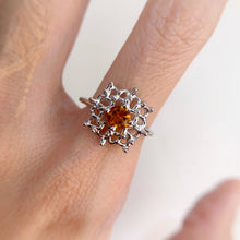 Load image into Gallery viewer, 5 mm. Round Cut Yellow Brazilian Citrine Ring
