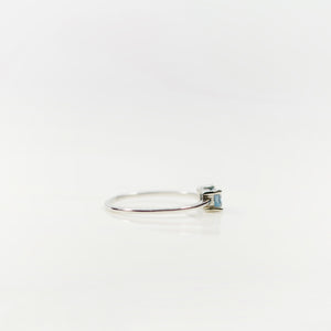 3 x 6 mm. Baguette Cut London Blue Brazilian Topaz Ring