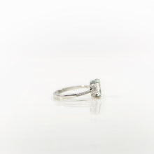 Load image into Gallery viewer, 6 x 8 mm. Octagon Cut White Brazilian Topaz with Cz Band Ring
