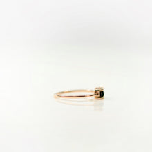 Load image into Gallery viewer, 3 x 6 mm. Baguette Cut Black Thai Spinel Ring
